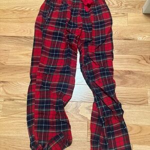 Red and Black Plaid Pajama Pants